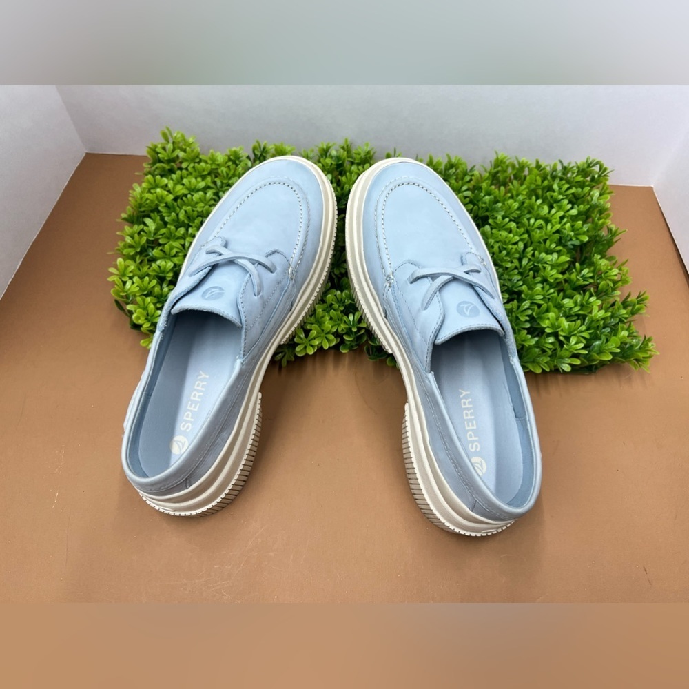 New Sperry, platform woman’s, Highland boat shoe baby blue - Picture 9 of 11